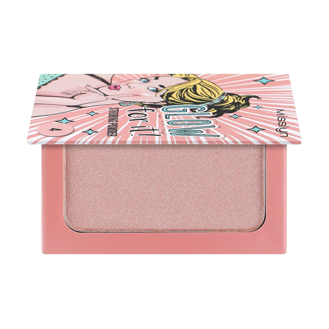 Компактний хайлайтер для обличчя Misslyn Glow For It Strobing Powder 04, 6 г